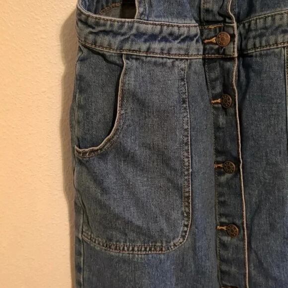 BDG denim button down overall dress size 4 - Picture 5 of 5